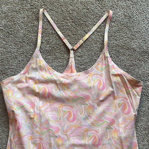 Outdoor Voices Exercise Dress Women’s Large - Pastel Marble/Colorful Swirl -RARE - Picture 5 of 15